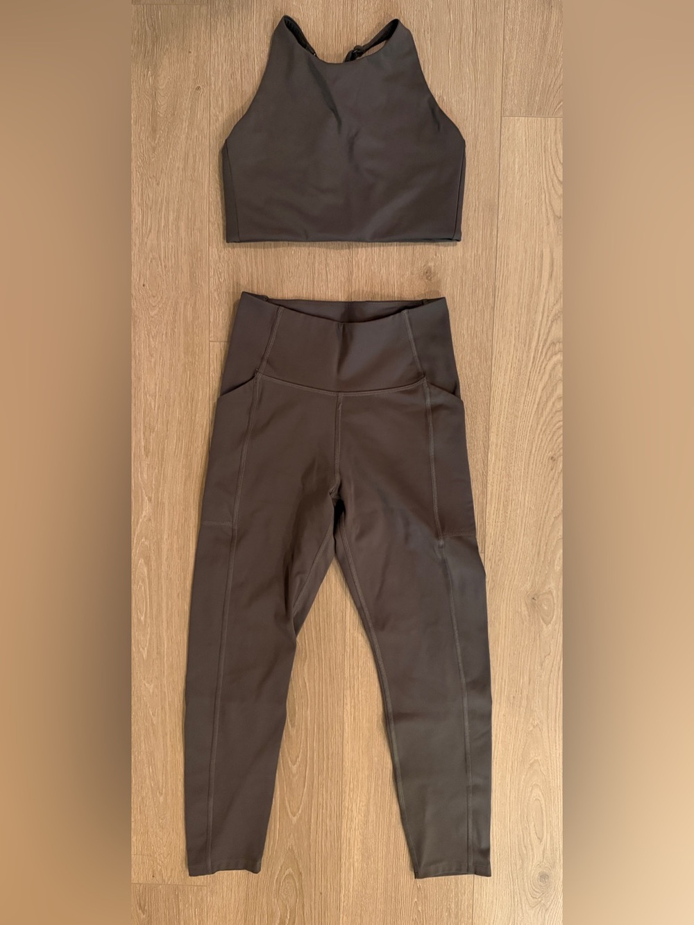 Girlfriend Collective Olive Green Workout Set